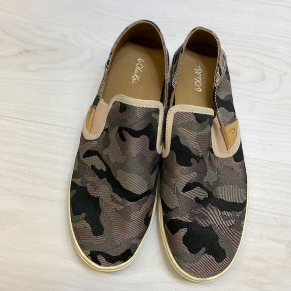 Olukai Pehuea Pai Camo Canvas Slip On Loafers Womens US Size 8 EU 38 - Picture 6 of 11